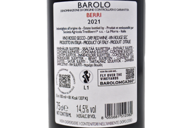 BAROLO DOCG "BERRI" 2021 - TREDIBERRI