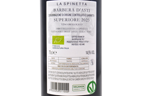 BARBERA D'ASTI SUPERIORE BIO DOCG "CA' DI PIAN" 2023 - LA SPINETTA RIVETTI