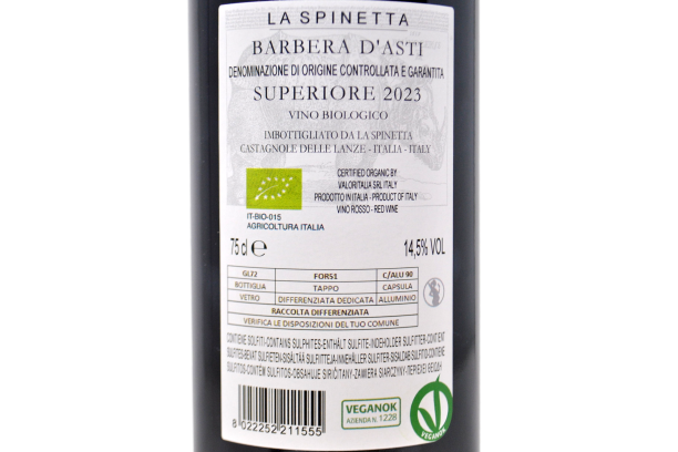 BARBERA D'ASTI SUPERIORE BIO DOCG "CA' DI PIAN" 2023 - LA SPINETTA RIVETTI