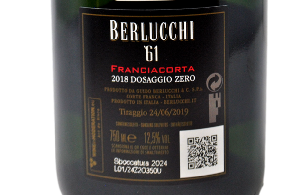 FRANCIACORTA DOCG DOSAGGIO ZERO "NATURE '61" 2018 - BERLUCCHI
