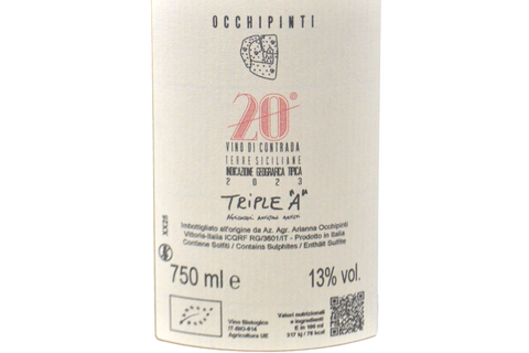 TERRE SICILIANE ROSSO IGT "CUVEE 20°" 2023 - ARIANNA OCCHIPINTI
