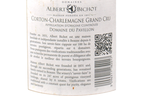 CORTON-CHARLEMAGNE GRAN CRU "DOMAINE DU PAVILLON" 2017 - ALBERT BICHOT