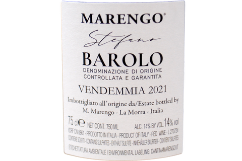 BAROLO DOCG "STEFANO" 2021 - MARENGO