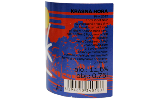 REPUBBLICA CECA PINOT NERO ROSATO "PINK" 2022 - KRASNA HORA WINERY