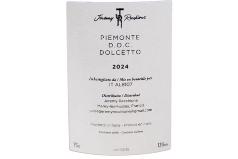 DOLCETTO D'ALBA DOC 2024 - JÉRÉMY RECCHIONE