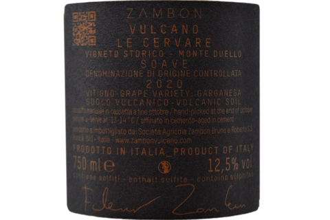LE CERVARE SOAVE DOC VIGNETO STORICO MONTE DUELLO 2020 - ZAMBON VULCANO