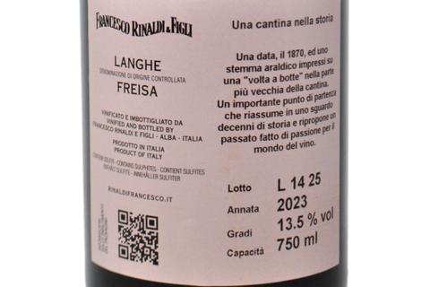 LANGHE FREISA DOC 2023 - FRANCESCO RINALDI & FIGLI