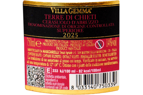 TERRE DI CHIETI CERASUOLO D'ABRUZZO SUPERIORE DOC 2025 - GIANNI MASCIARELLI