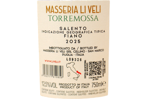 SALENTO IGT FIANO "TORREMOSSA" 2025 - MASSERIA LI VELI