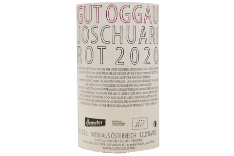 BLAUFRÄNKISCH BURGENLAND BIO "JOSCHUARI (ROT)" 2020 - GUT OGGAU