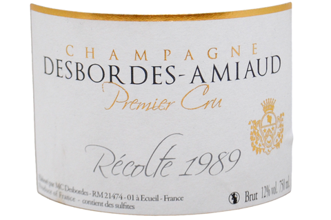 CHAMPAGNE BRUT PREMIER CRU 1989 - DESBORDES-AMIAUD