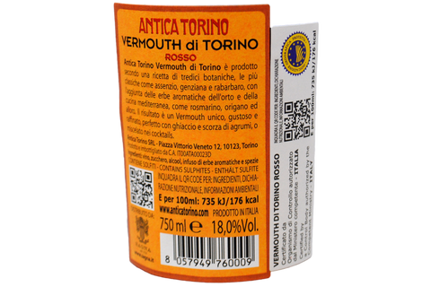 VERMOUTH ROSSO DI TORINO - ANTICA TORINO