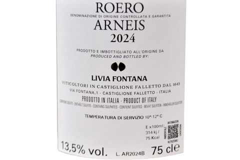 ROERO ARNEIS DOCG 2024 - LIVIA FONTANA