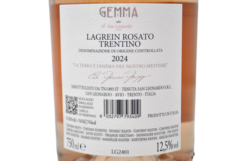 LAGREIN ROSATO DOC "GEMMA" 2024 - TENUTA SAN LEONARDO