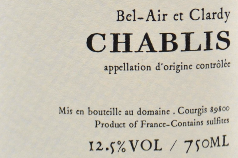 CHABLIS "BEL AIR ET CLARDY" 2023 - DE MOOR