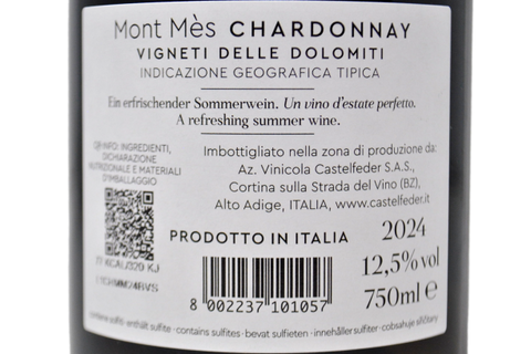 VIGNETI DELLE DOLOMITI IGT CHARDONNAY "MONT MES" 2024 - CASTELFEDER
