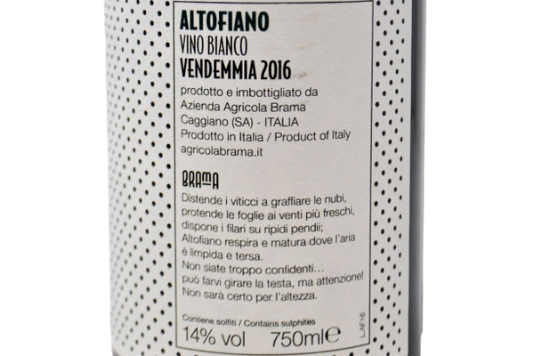 FIANO "ALTOFIANO" 2016 - BRAMA
