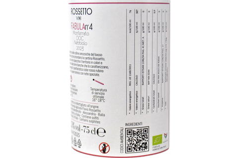 MONFERRATO NEBBIOLO DOC BIO "FABULA N°4" 2023 - ROSSETTO VINI