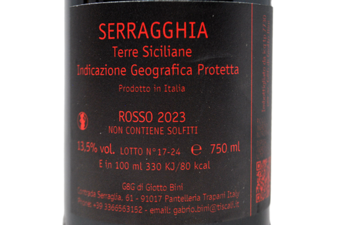 TERRE SICILIENNE IGP ZIBIBBO BLANC "SERRAGGHIA" 2019 - GIOTTO BINI