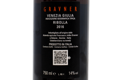 VENEZIA GIULIA IGT RIBOLLA GIALLA 2016 - GRAVNER