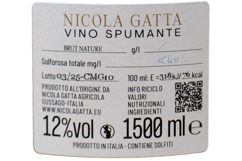 VINO SPUMANTE BLANC DE BLANCS NATURE 50 LUNE MAGNUM - NICOLA GATTA