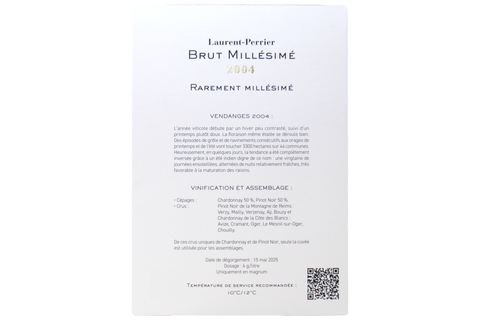 CHAMPAGNE BRUT MILLÉSIMÉ 2004 "RAREMENT MILLÉSIMÉ" MAGNUM CASSA LEGNO - LAURENT PERRIER