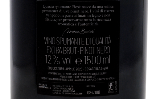 METODO CLASSICO ROSÉ EXTRA BRUT "TRE" MAGNUM - MARCO BUVOLI