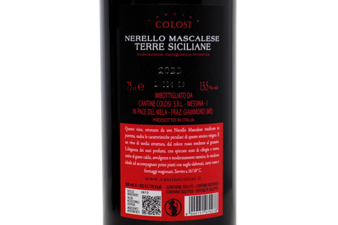 NERELLO MASCALESE TERRE SICILIANE IGP 2023 - CANTINE COLOSI