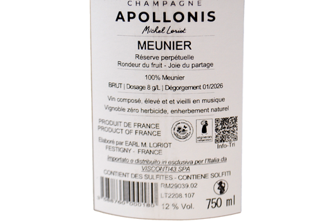 CHAMPAGNE BRUT MEUNIER - APOLLONIS