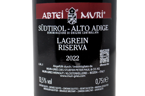 SUDTIROL DOC LAGREIN RISERVA "ABTEI MURI" 2022 - MURI-GRIES