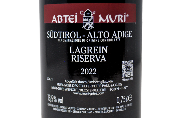 SUDTIROL DOC LAGREIN RISERVA "ABTEI MURI" 2022 - MURI-GRIES