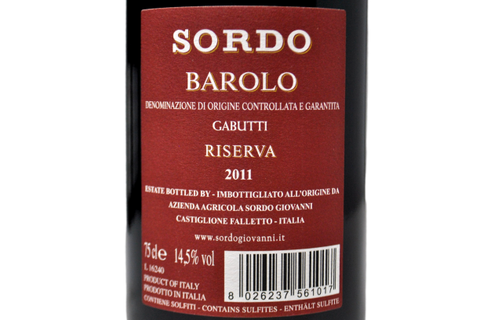 BAROLO DOCG RISERVA "GABUTTI" 2011 - SORDO