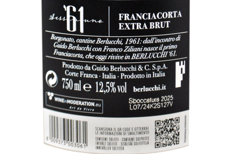 FRANCIACORTA DOCG EXTRA BRUT '61 - BERLUCCHI
