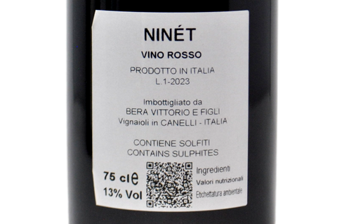 NEBBIOLO "NINÉT" 2023 - BERA VITTORIO E FIGLI