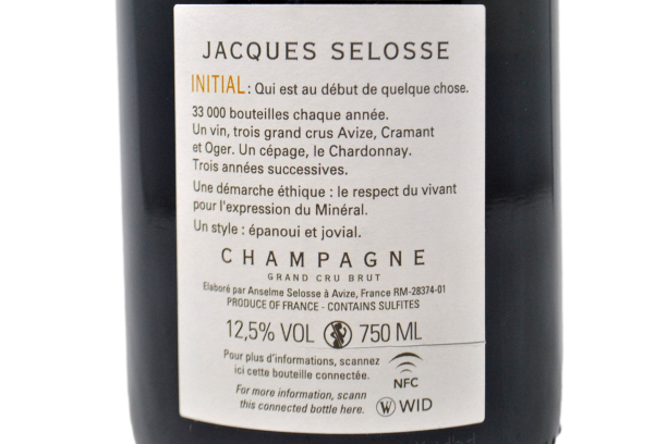 CHAMPAGNE GRAND CRU BRUT BLANC DE BLANCS "INITIAL" - JACQUES SELOSSE