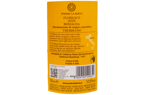 ROMAGNA TREBBIANO DOC "FLORESCO" 2025 - PODERE LA BERTA