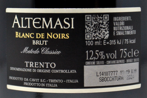 TRENTO DOC BRUT BLANC DE NOIRS 2020 - ALTEMASI