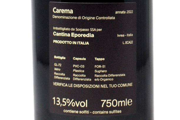 CAREMA DOCG 2022 - CANTINA EPOREDIA