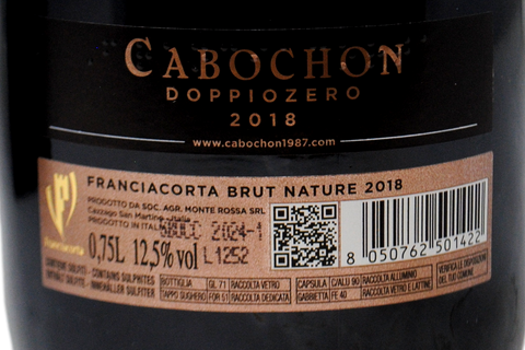 FRANCIACORTA BRUT NATURE DOPPIOZERO "CABOCHON" 2018 ASTUCCIATO - MONTE ROSSA