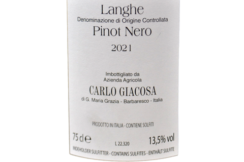 PINOT NERO LANGHE DOC 2021 - CARLO GIACOSA