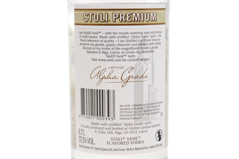 VANILLA FLAVORED PREMIUM VODKA "STOLI®" - STOLICHNAYA