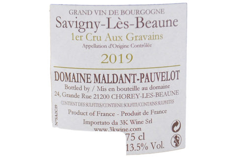 SAVIGNY-LÈS-BEAUNE PREMIER CRU "AUX GRAVAINS" 2019 MAGNUM - DOMAINE MALDANT PAUVELOT