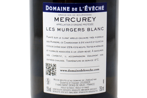 BOURGOGNE MERCUREY BLANC 2022 "LES MURGERS" - DOMAINE DE L'ÉVÊCHÉ