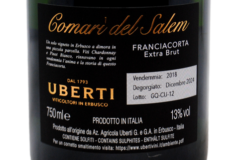 FRANCIACORTA DOCG EXTRA BRUT "COMARÌ DEL SALEM" 2018 - UBERTI