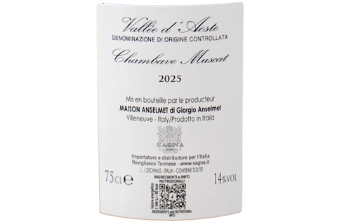 Val d'Aoste Chambave Muscat DOC 2018 - Anselmet