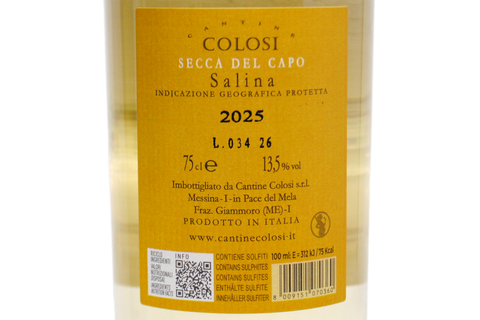 SALINA BIANCO IGP "SECCA DEL CAPO" 2025 - CANTINE COLOSI