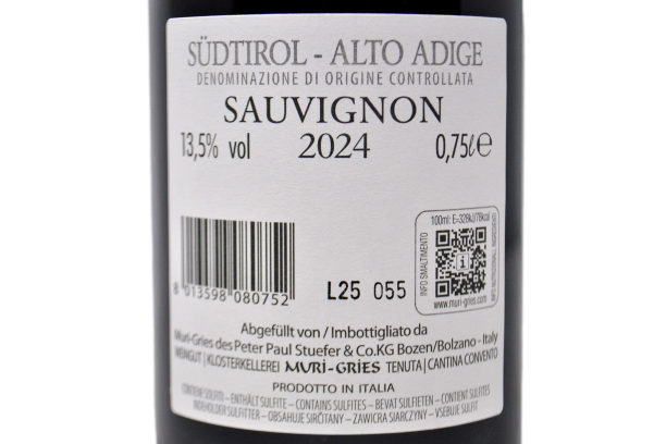 SUDTIROL DOC SAUVIGNON 2024 - MURI-GRIES