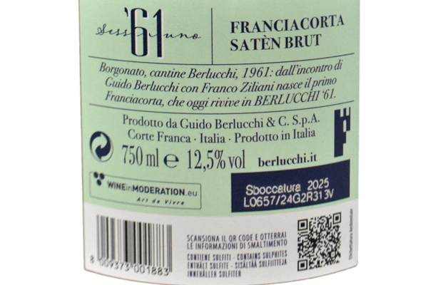 FRANCIACORTA DOCG BRUT SATÉN '61 - BERLUCCHI