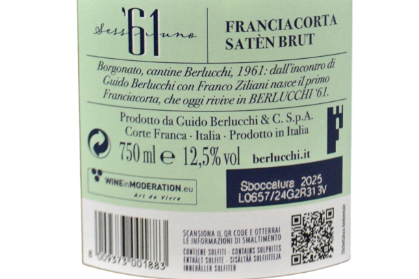 FRANCIACORTA DOCG BRUT SATÉN '61 - BERLUCCHI