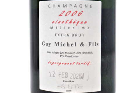 CHAMPAGNE EXTRA BRUT "VINOTHEQUE" 2006 - GUY MICHEL ET FILS